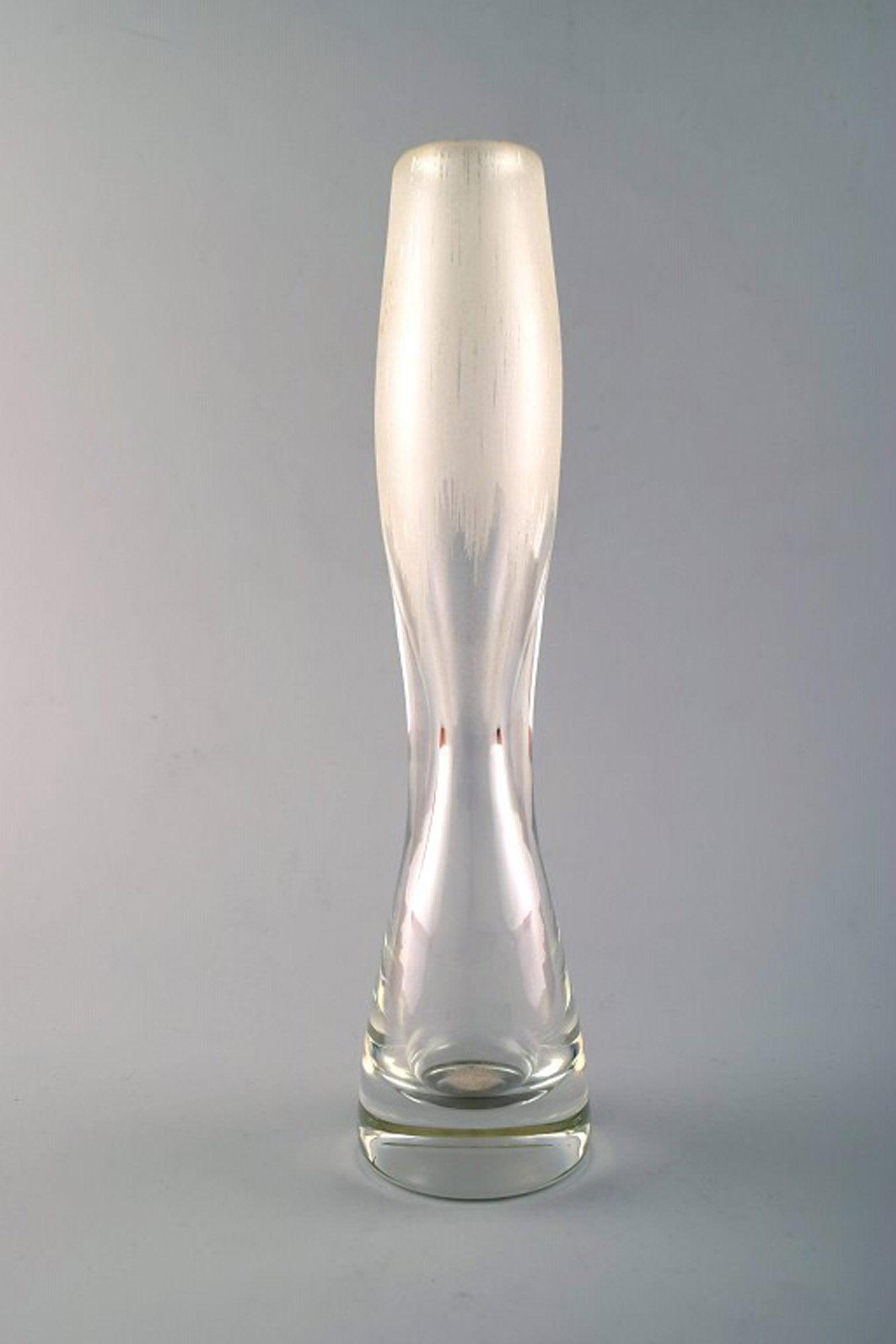 Bengt Orup, Johansfors. Art Glass Vase.: Bengt Orup, Johansfors. Art Glass Vase. Designed in the 1950s / 60s. Height 25 cm. Diameter 7 cm. In perfect condition. Signed. Reserve: $259.00 Shipping: Domestic: Shipping rates are determined by de