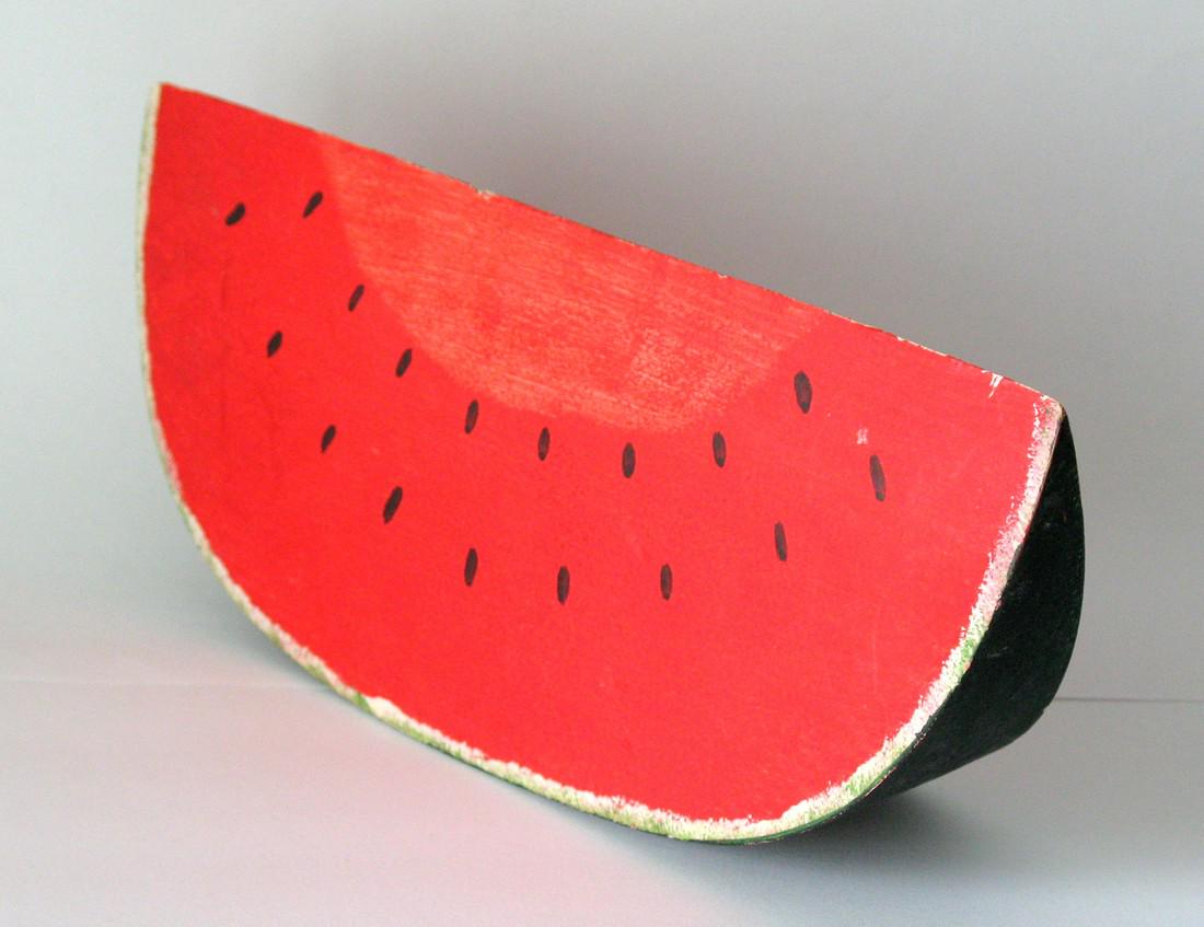 Vintage wood slice of watermelon. (1 of 4)