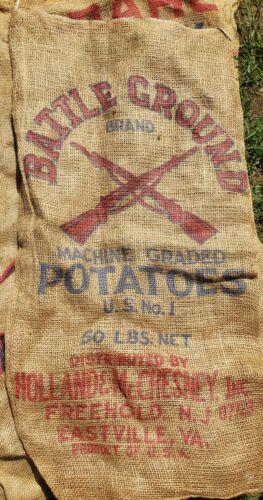 Rare battleground potato sack bag 50lbs burlap graphics rifles (1 of 1)