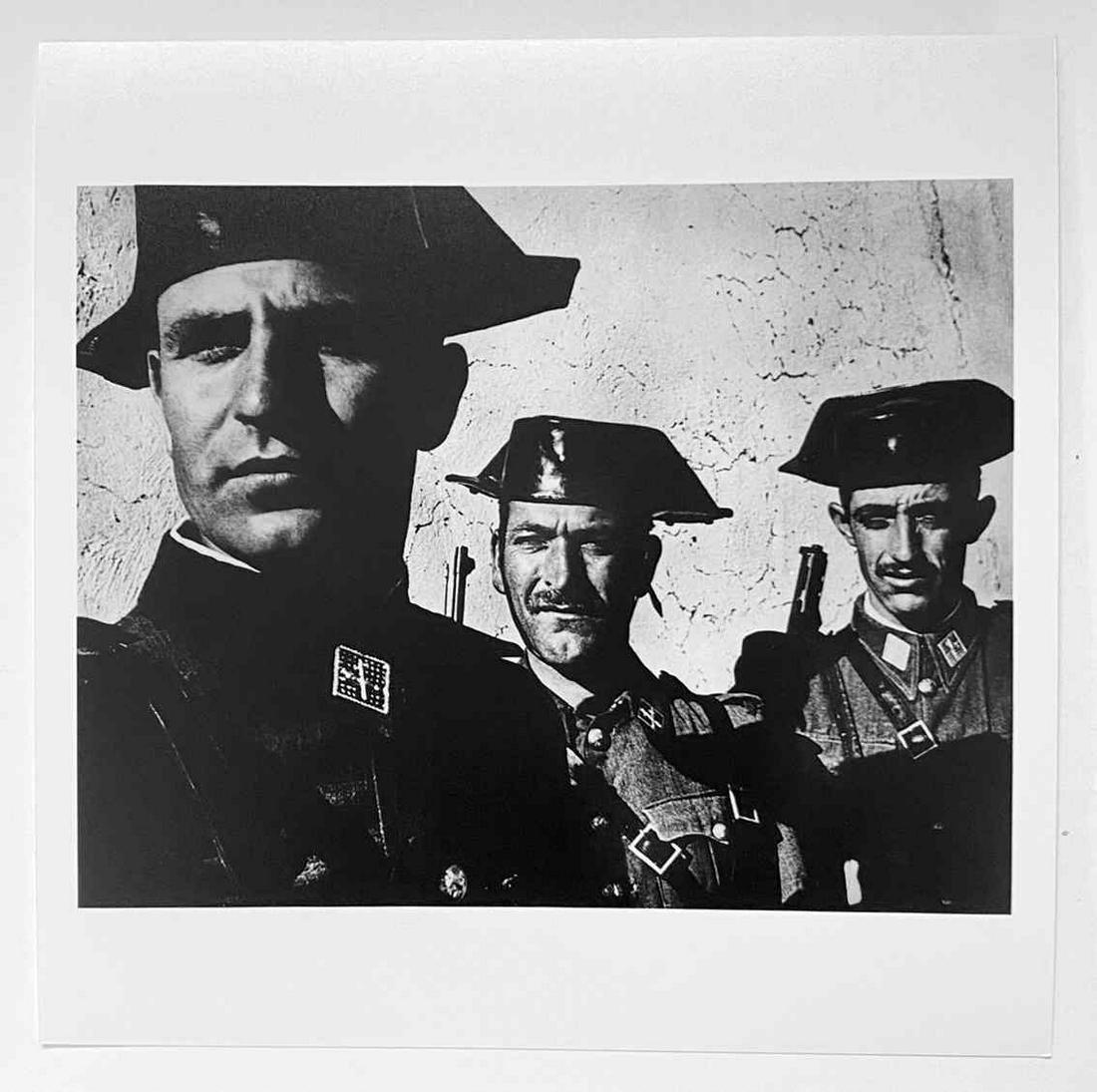 W. Eugene Smith- "Guardia Civil" Spanish Village 1951: B/W photograph 6"x 6" Estate stamped verso Reserve: $200.00 Shipping: Domestic: Flat-rate of $15.00 to anywhere within the contiguous U.S. International: Foreign shipping rates are determined by desti