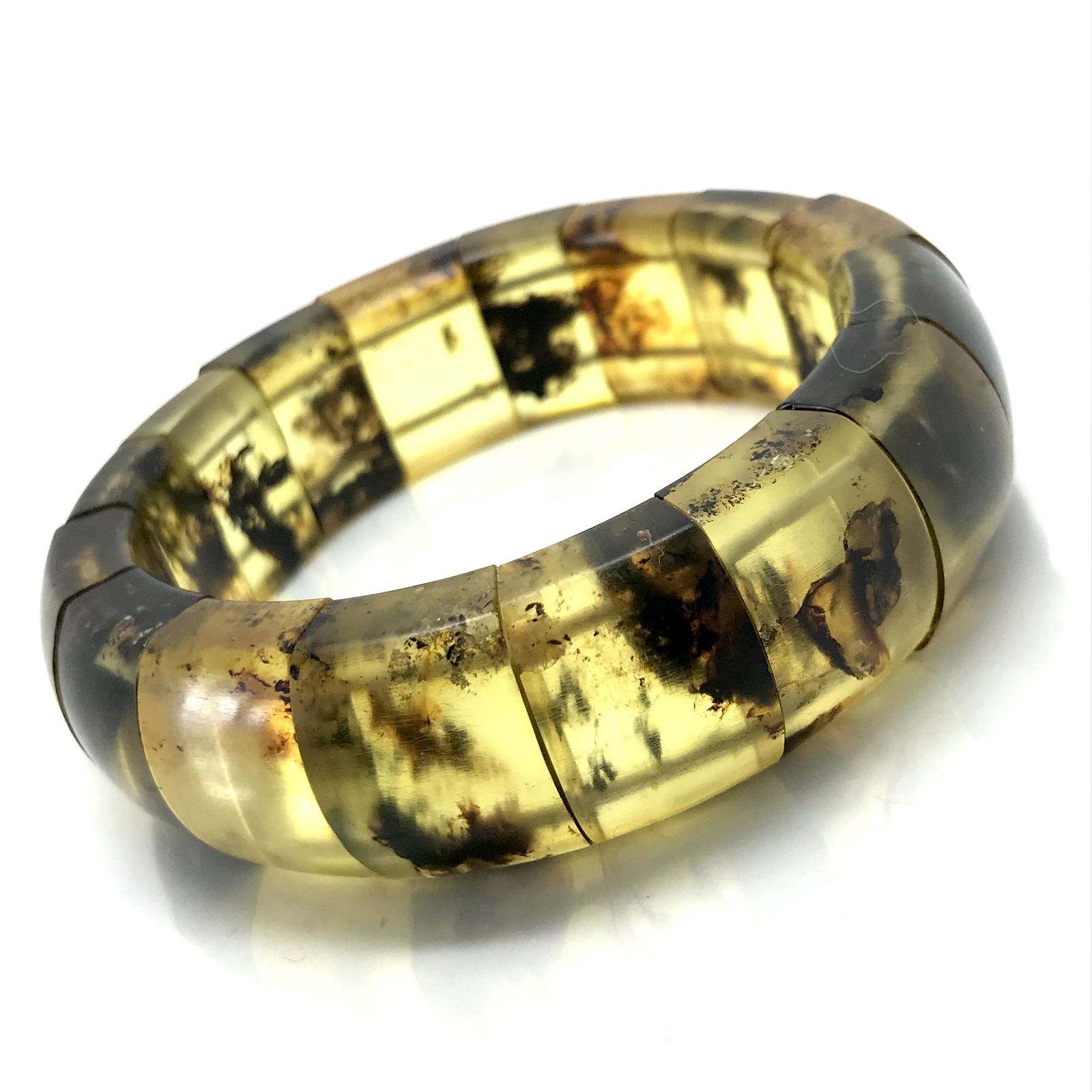 Staggering cut Amber bangle bracalet (1 of 9)
