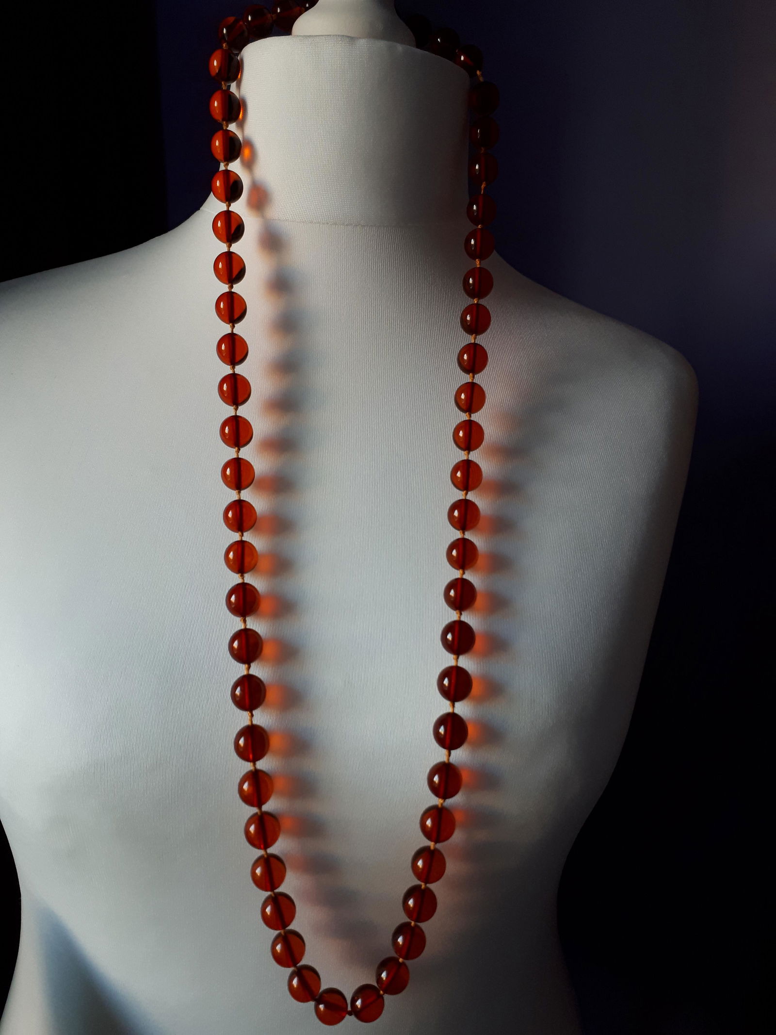 Vintage Cherry Amber Bakelite Necklace (1 of 4)