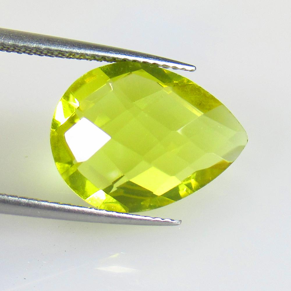 6.98 Ctw Natural Lemon Quartz Pear Checkerboard Cut: No Reserve! Title: 6.98 Ctw Natural Lemon Quartz Pear Checkerboard Cut Stone Clarity: VVS Gemstones: Natural Lemon Quartz Carat Weights: 6.98 Size/Dimensions: 16.10 x 12.10 x 6.40 mm Additional Inform