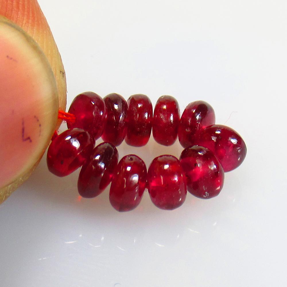 10.45 Ctw Natural 11 Mozambique Red Ruby Round Beads (1 of 2)