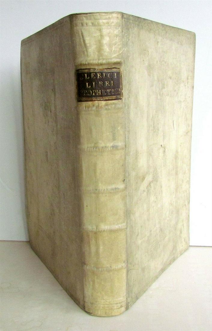 1731 OLD TESTAMENT BIBLE PROPHETS COMMENTARY antique VELLUM FOLIO (1 of 12)
