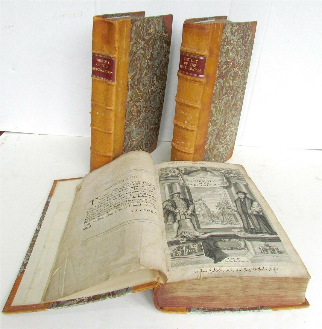 1679-1715 3 vol. History of Reformation of Church of England by Burnet antique (1 of 11)