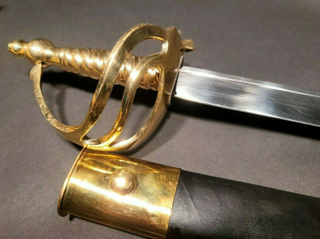 Revolutionary War English Officer Hanger Cutlass Sword (1 of 12)