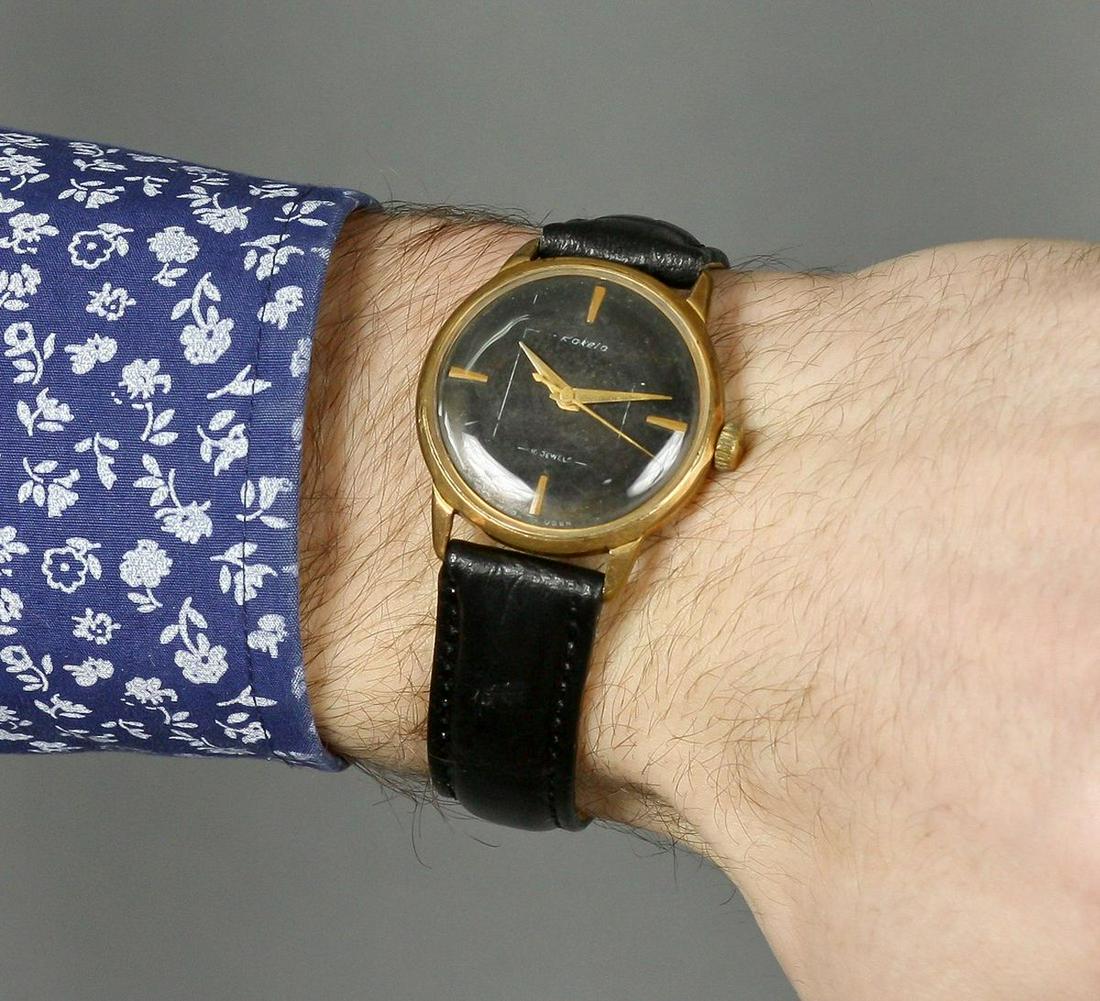 Raketa vintage men wrist watch/ Golden Black antique USSR watches: Materials Band material: Leather Gold, Stainless steel Raketa vintage men wrist watch russian antique unisex white USSR watches. Soviet Wrist Watch. Golden Color Vintage Men Wrist Watch. Original rare