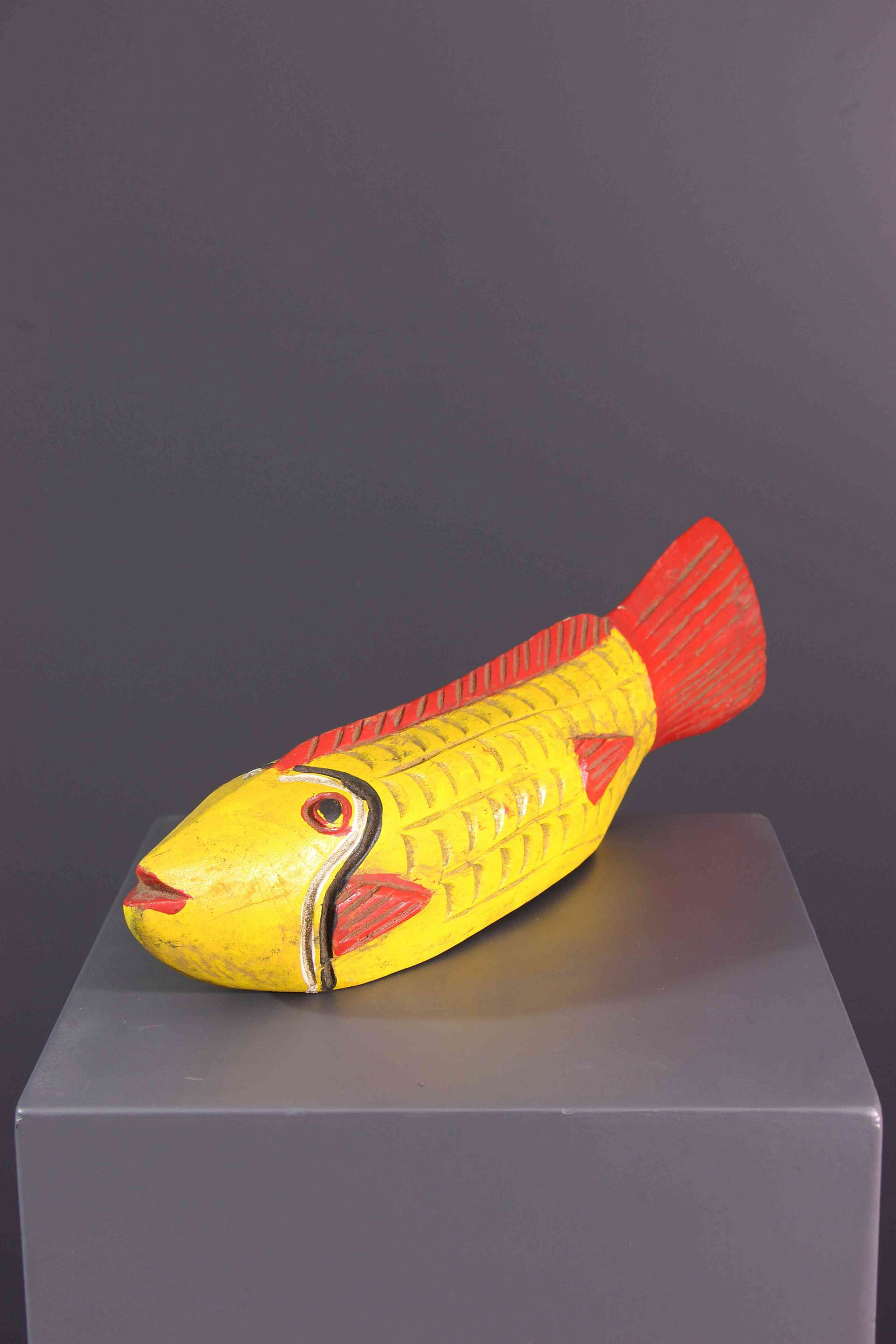 Bozo fish puppet mask - Cameroon - African Art Tribal Art (1 of 7)