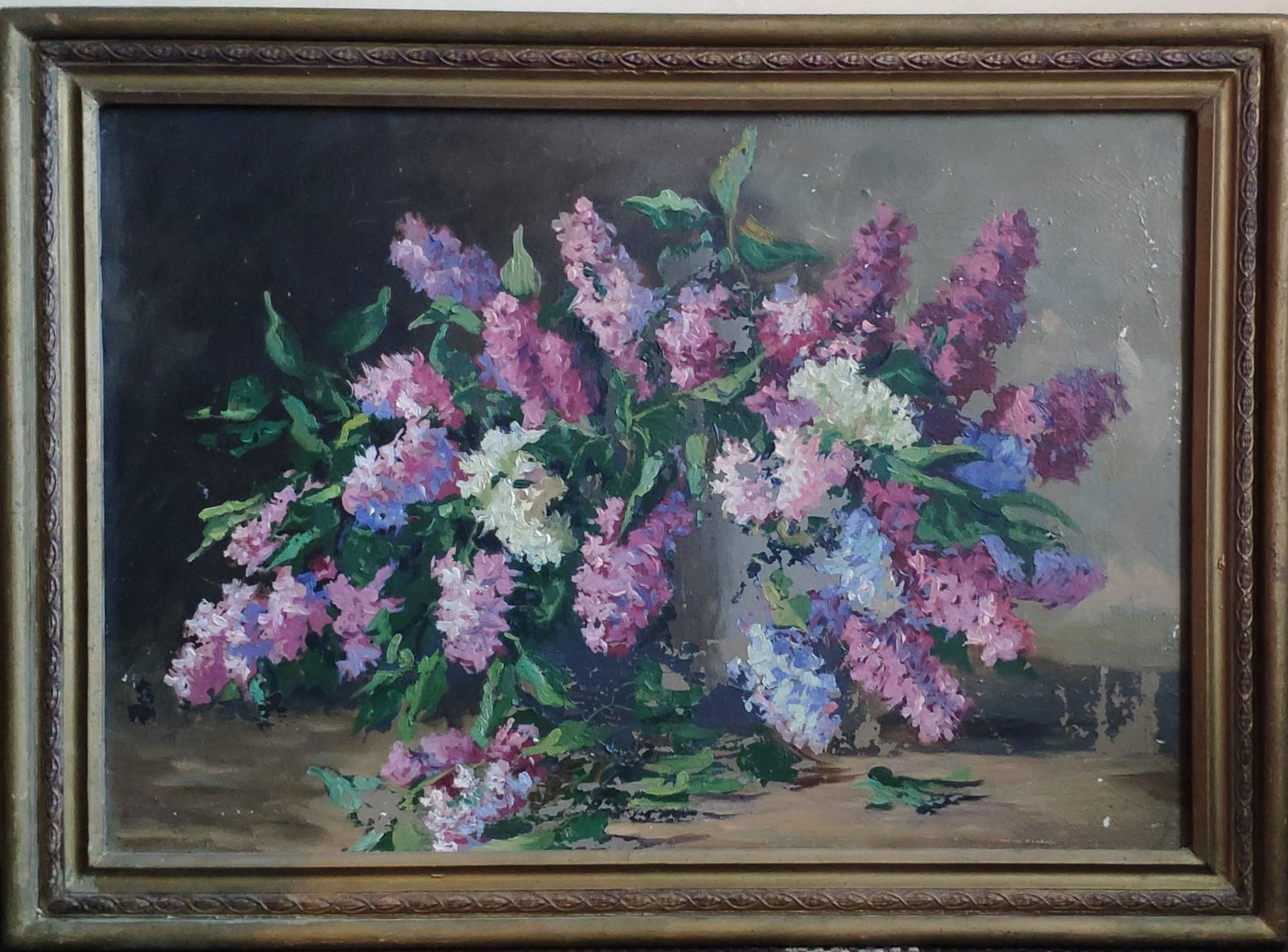 Ukrainian (soviet school) - Still life with lilacs (1 of 1)