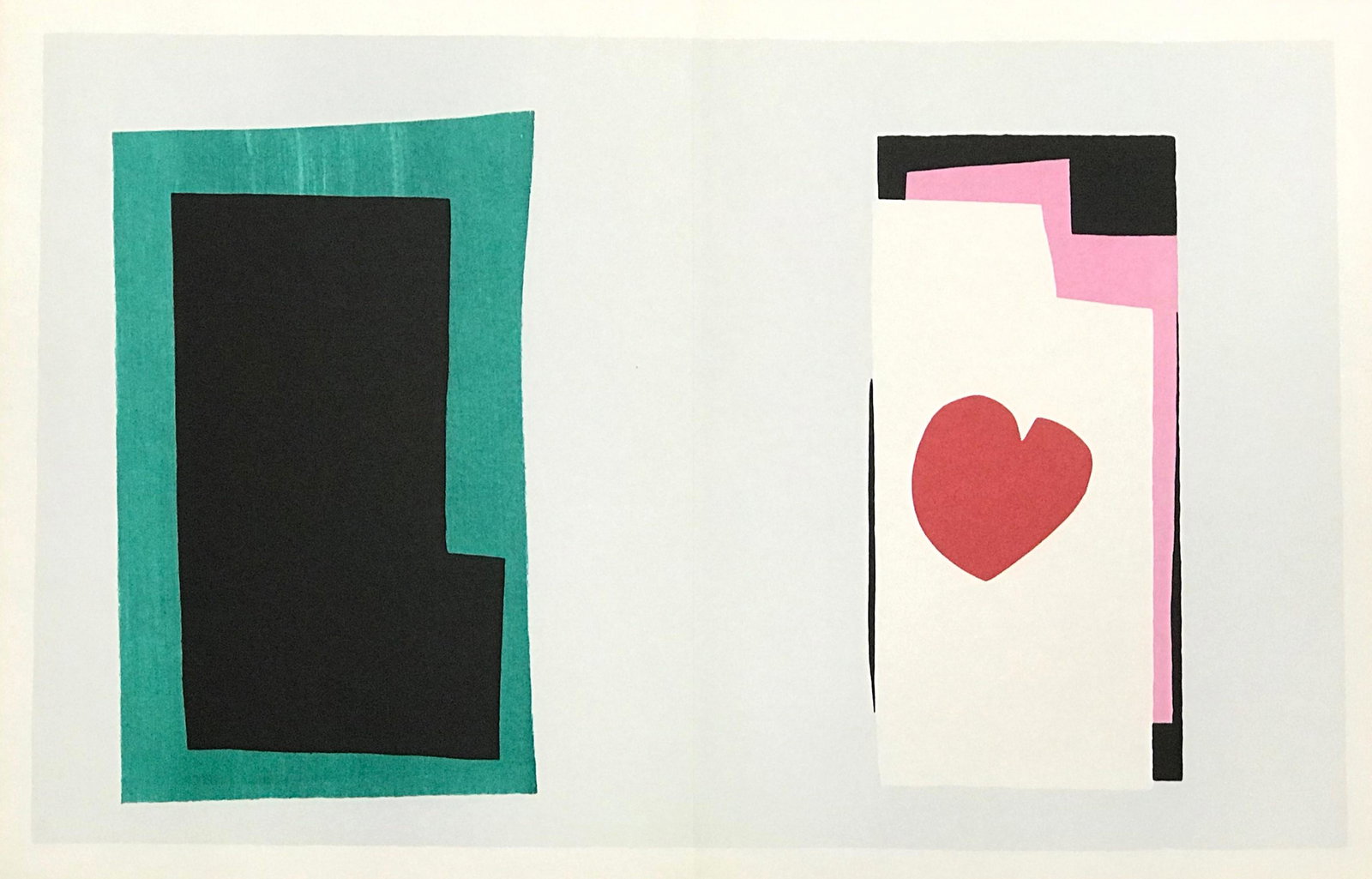 Henri Matisse "The Heart" from Jazz: This lithograph (after the 1947 pochoir) is from the 1983 edition, published in New York by The Museum of Modern Art. The original 1947 edition of Matisse "Jazz" is now so rare it is virtually unobtai