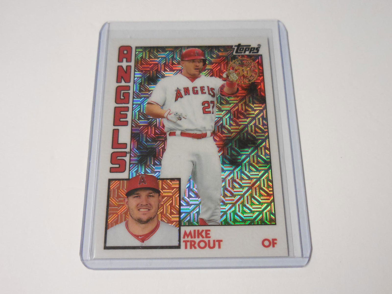 19 TOPPS MIKE TROUT SP REFRACTOR 84V (1 of 2)