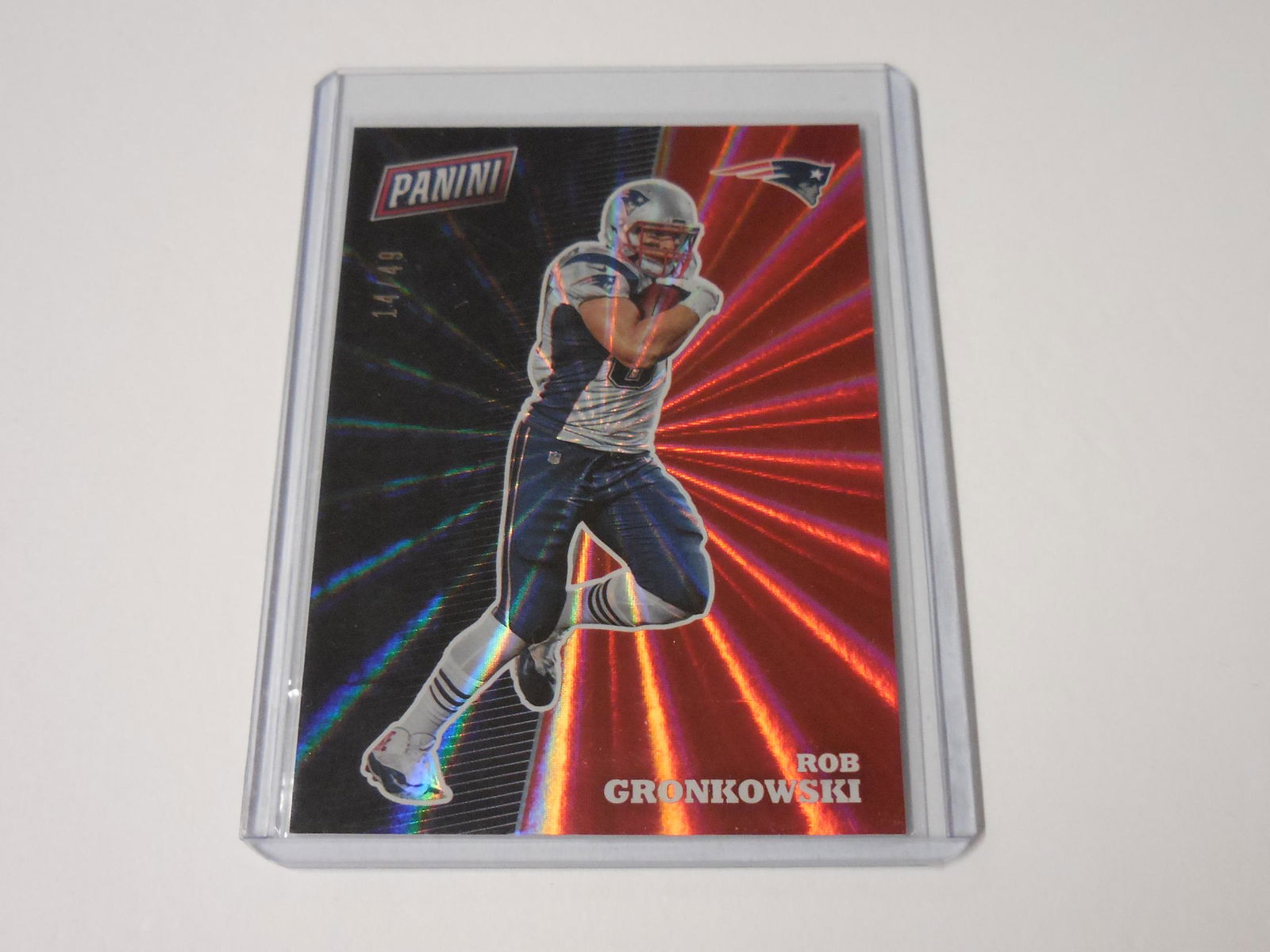 17 PANINI ROB GRONKOWSKI #D 14/49 HOLO (1 of 2)