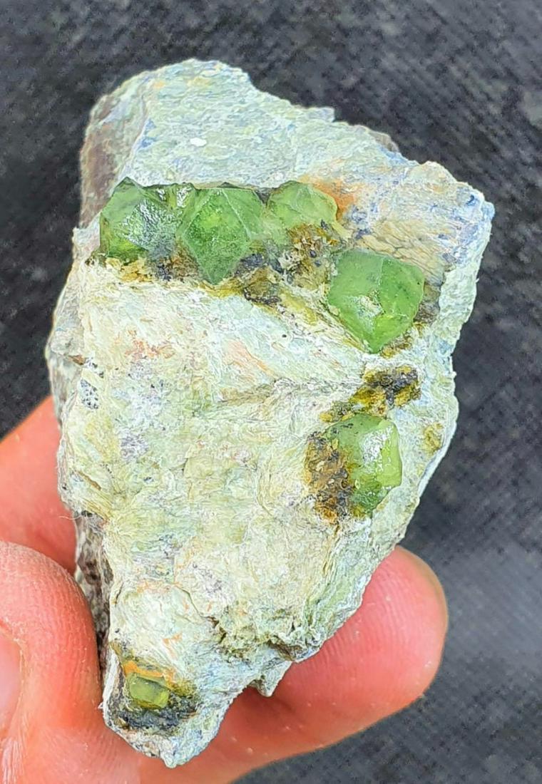 Garnet Crystal , Terminated And Undamaged Green Color Rare Demantoid Garnet Crystal - 74 Gram - (1 of 4)