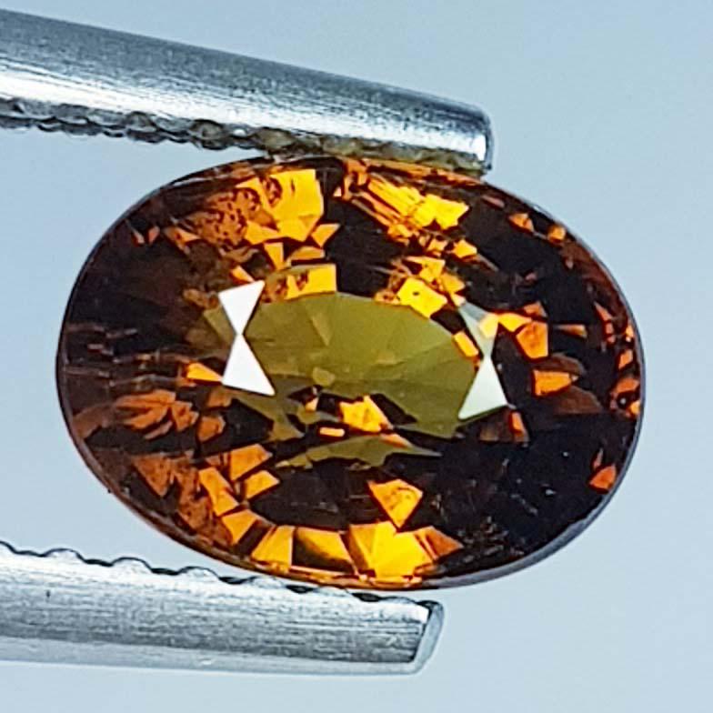 2.83 ct Natural Mali Garnet: No Reserve! Title: 2.83 ct Natural Mali Garnet Gemstones: Garnet Color/Clarity: Brownish Yellow / VVS Carat Weight: 2.83 Size/Dimensions: 7.70 x 7.20 x 6.40 Additional Information: Oval / Mali Shippin