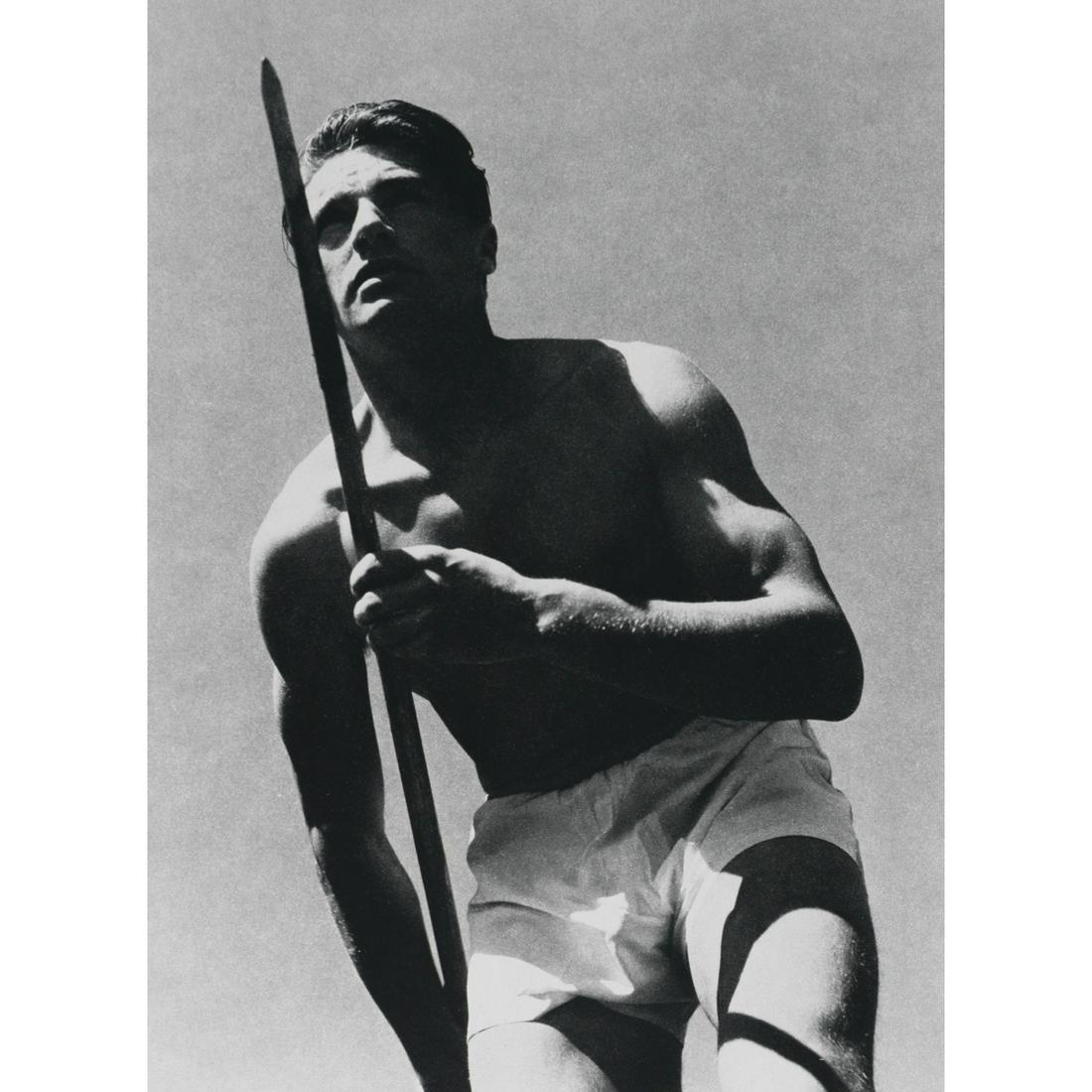 PIERRE BOUCHER - Emile Allais, 1944: Artist: PIERRE BOUCHER Print Title: Emile Allais, 1944 Émile Allais was a champion alpine ski racer from France; he won all three events at the 1937 world championships in Chamonix and the gold i