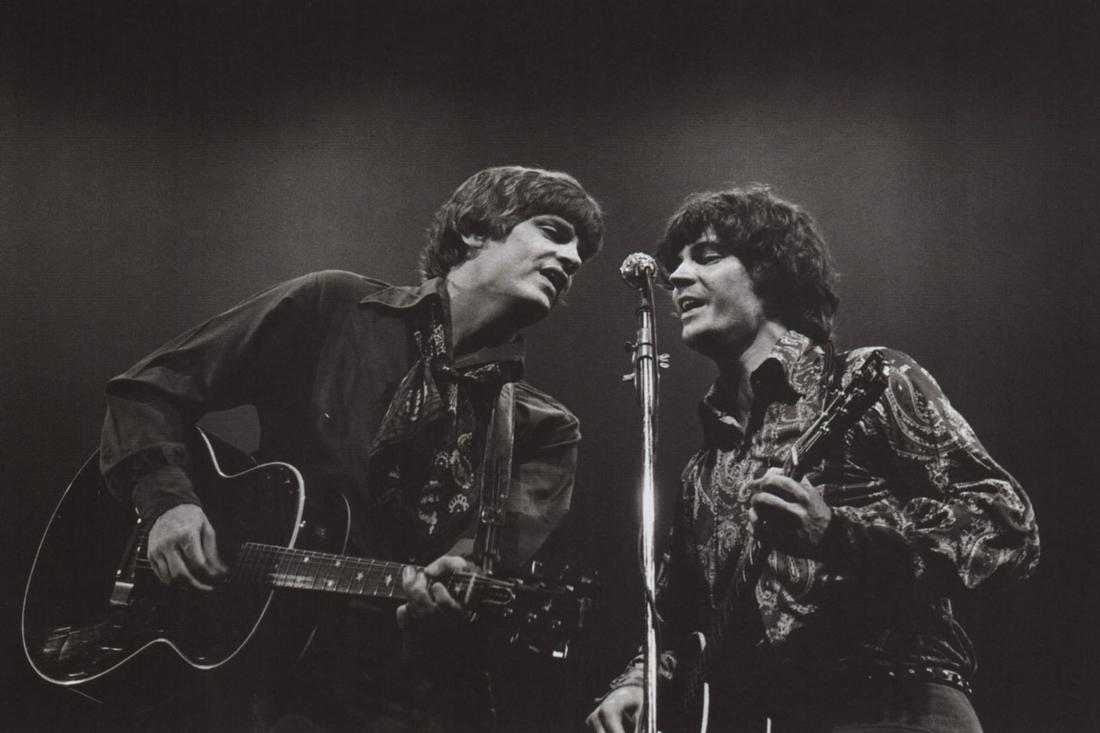 JIM MARSHALL - Everly Brothers, Newport Folk Festival, ca 1969: Artist: JIM MARSHALL Print Title: Everly Brothers, Newport Folk Festival, ca 1969 Printing Date: 1990’s Medium: Photoengraving Printed in: Italy Image Size: approx. 5.5 x 8” Jim Marshall19