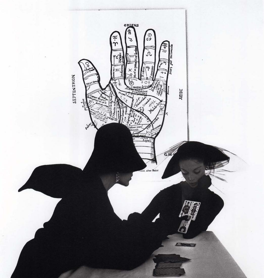 IRVING PENN - The Tarot Reader, NY, 1949: Artist: IRVING PENN Print Title:The Tarot Reader, NY, 1949 (Bridget Tichenor and Jean Patchett) Medium: Quad-tone Photoengraving Printed 1990’s in the US Image size (inches) approx. 10.5 x 10