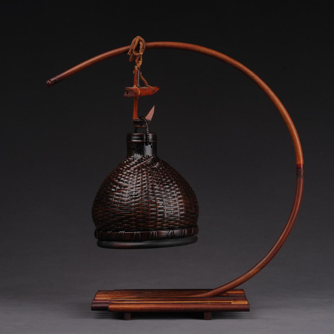 Japanese bamboo woven flower basket (1 of 6)