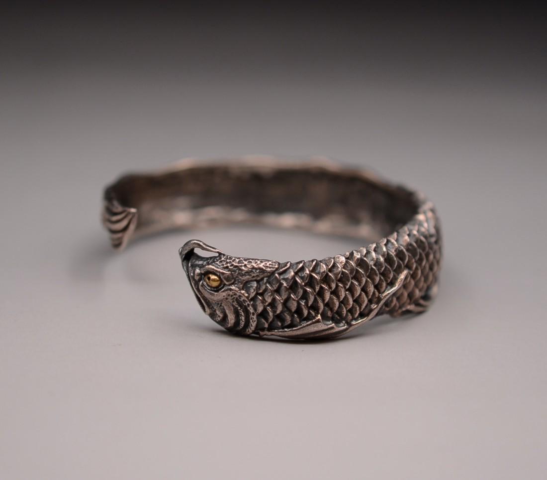 Antique Silver Bracelet - Arowana (1 of 6)