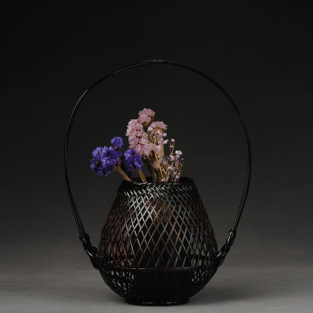 Japanese bamboo woven flower basket (1 of 7)