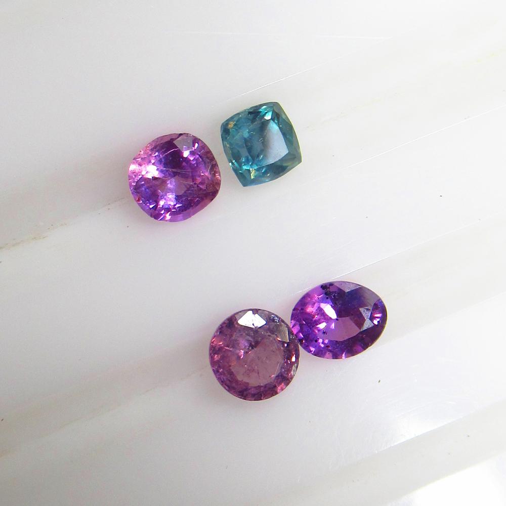 1.11 Ctw Natural 4 Multicolor Sapphire Mixed Set (1 of 3)