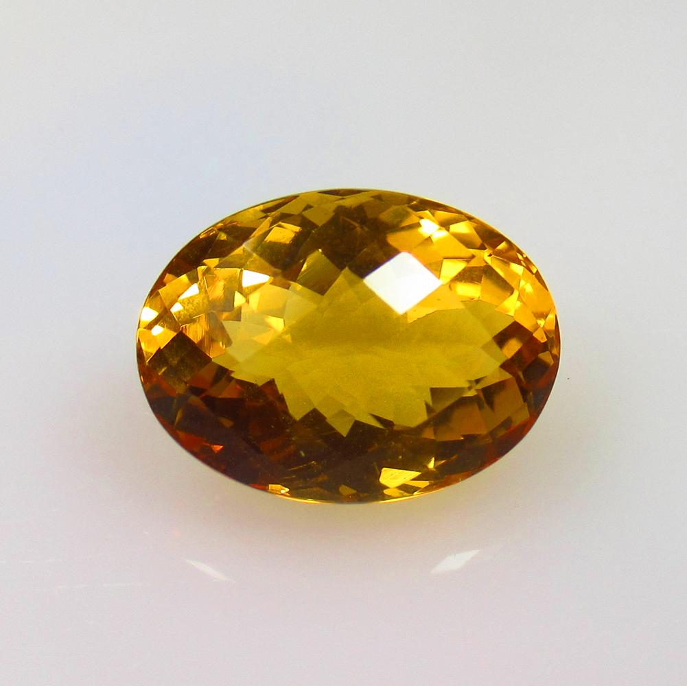 10.45 Ctw Natural Yellow Citrine Madeira Oval Cut (1 of 2)