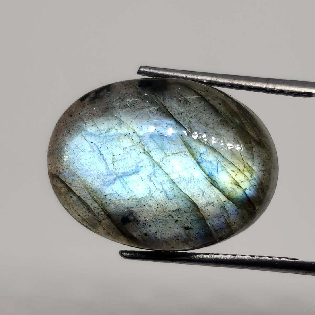 16.85 ct Natural Labradorite: No Reserve! Title: 16.85 ct Natural Labradorite Additional Information: Gemstones: Labradorite Carat Weights: 16.85 ct Size/Dimensions: 20 X 15 X 6.5 mm Origin : Labrador Materials & Techniques: Labra