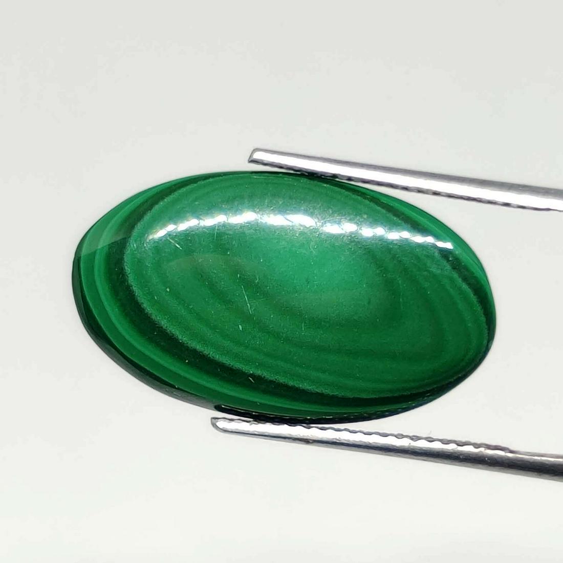 9.80 ct Natural Malachite: No Reserve! Title: 9.80 ct Natural Malachite Additional Information: Gemstones: Malachite Carat Weights: 9.80 ct Size/Dimensions: 22 X 13 X 3 mm Materials & Techniques: Malachite Shipping: Domestic: F