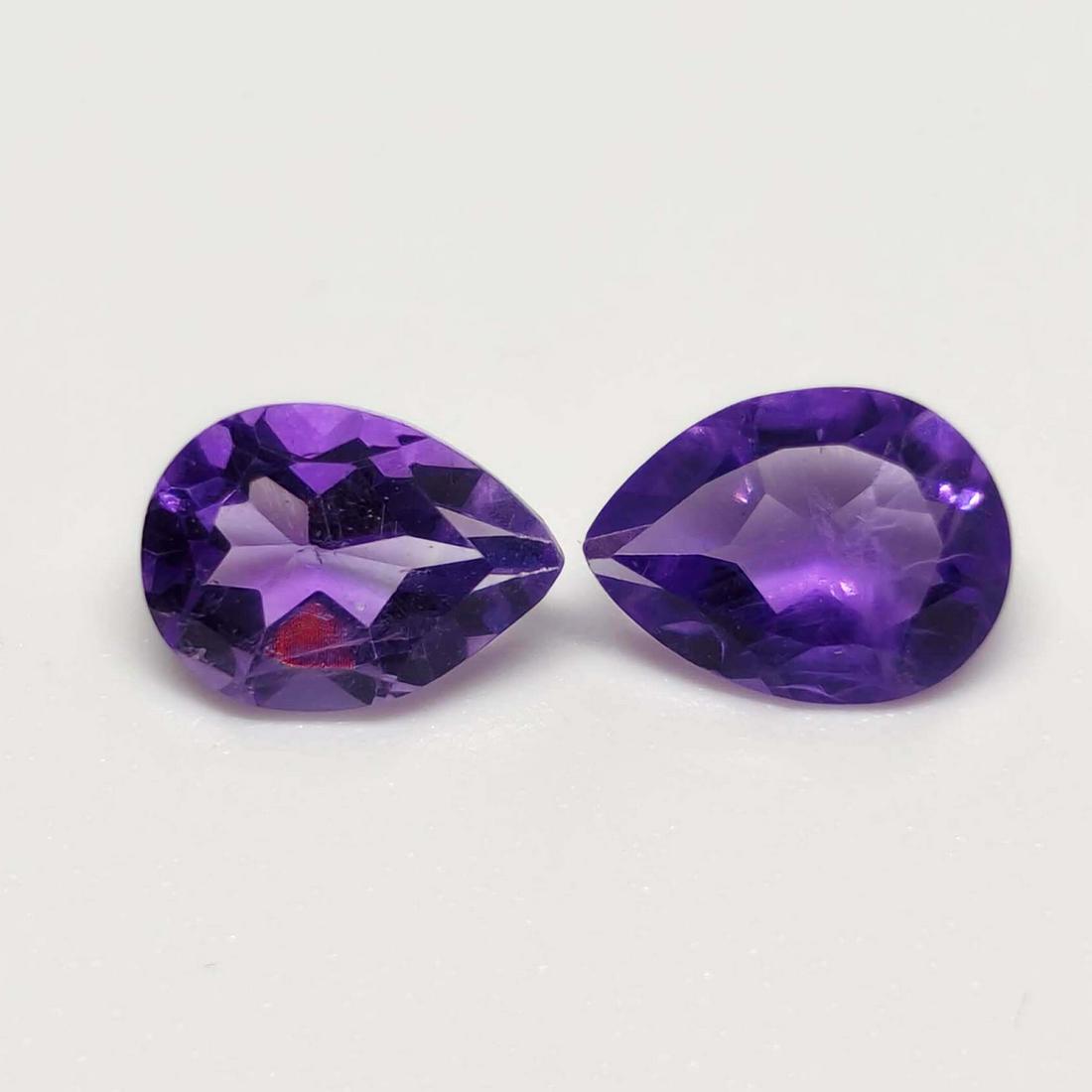 2.00 ct Natural Brazilian Purple Amethyst Pair (1 of 1)