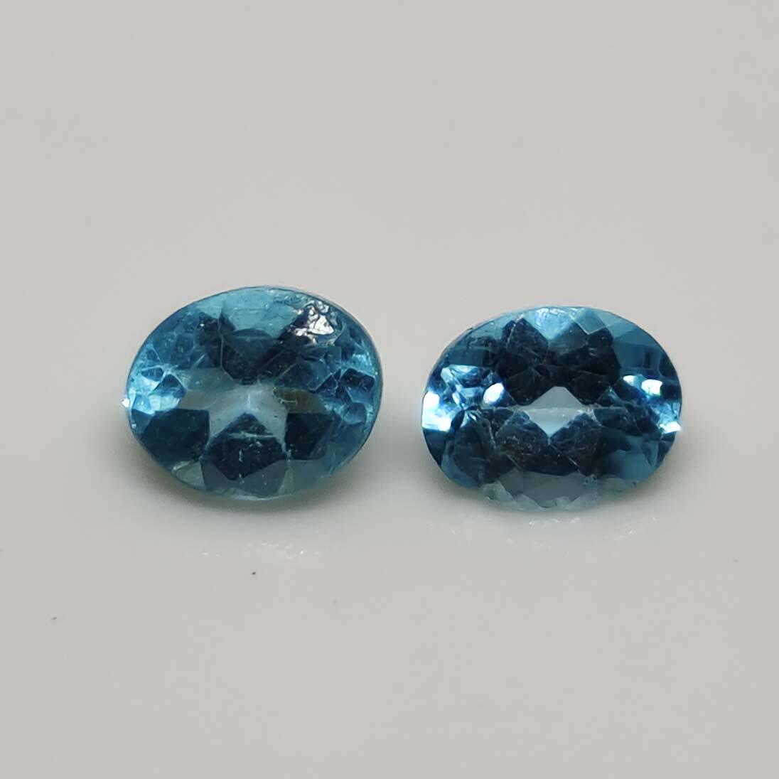 0.75 ct Natural Blue Apatite Pair (1 of 1)
