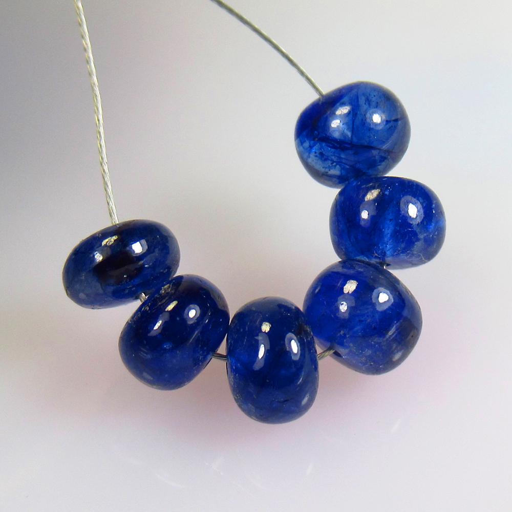 10.53 Ctw Natural 6 Blue Sapphire Round Beads (1 of 2)