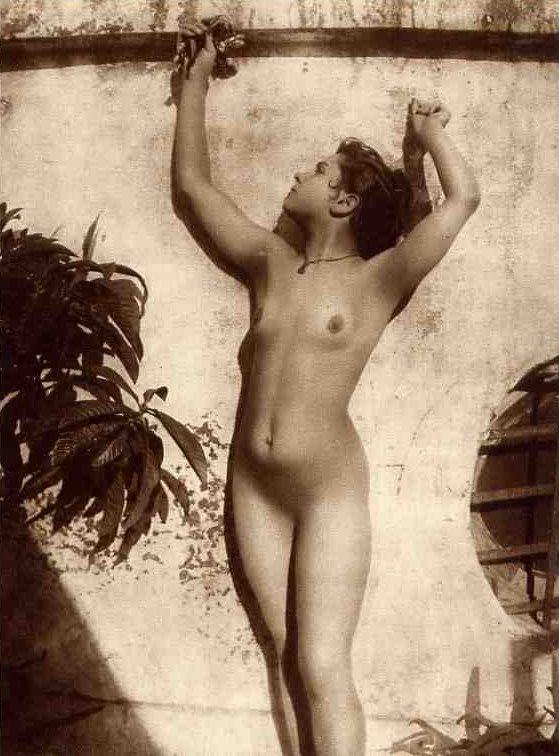 Italian Nude (Sicily): Title: Italian Nude (Sicily) Date: c.1926 Medium: photogravure Dimensions: 8 x 6 " Description: Titled in pencil recto in an unknown hand. From a group of gravures comprised of poses of nude women fro