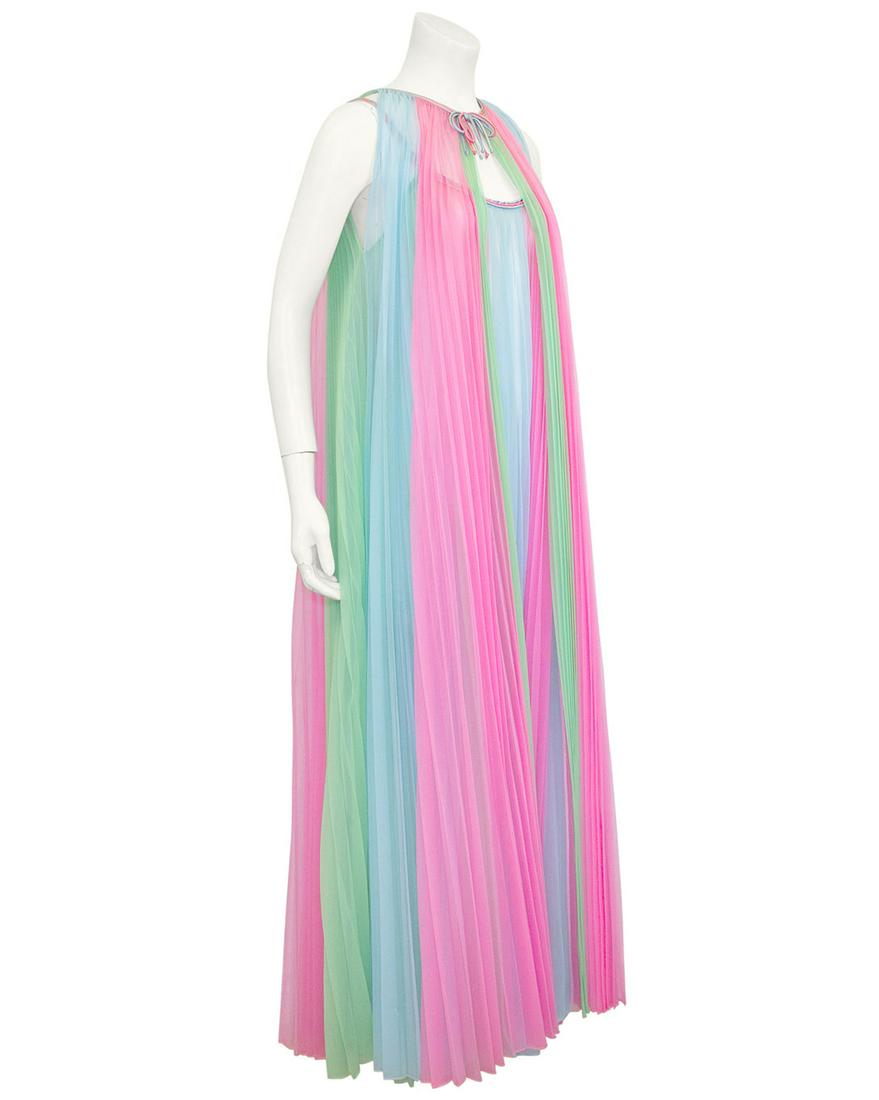 Pastel Pleated Peignoir Set (1 of 9)