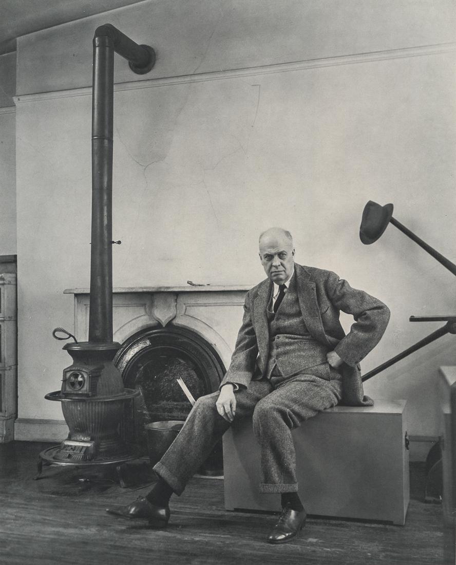 BERENICE ABBOTT - Edward Hopper: Artist: Berenice Abbott Title: Edward Hopper Medium: Photo Litho, 1970, USA Dimensions: 7.4x9" Description: Heat Wax Mounted on 11x14" Conservation Board Artist Bio: Berenice Abbot, originally named B