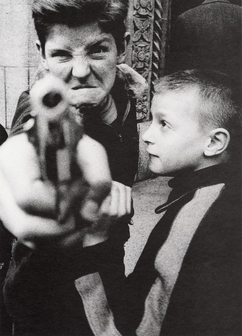 WILLIAM KLEIN - Broadway, 1954: Artist: William Klein Title: Broadway, 1954 Medium: Photo Litho, 1998, USA Dimensions: 6.1x8.45" Description: Heat Wax Mounted on 8.5x11" Conservation Board Artist Bio: William Klein is an American-bo