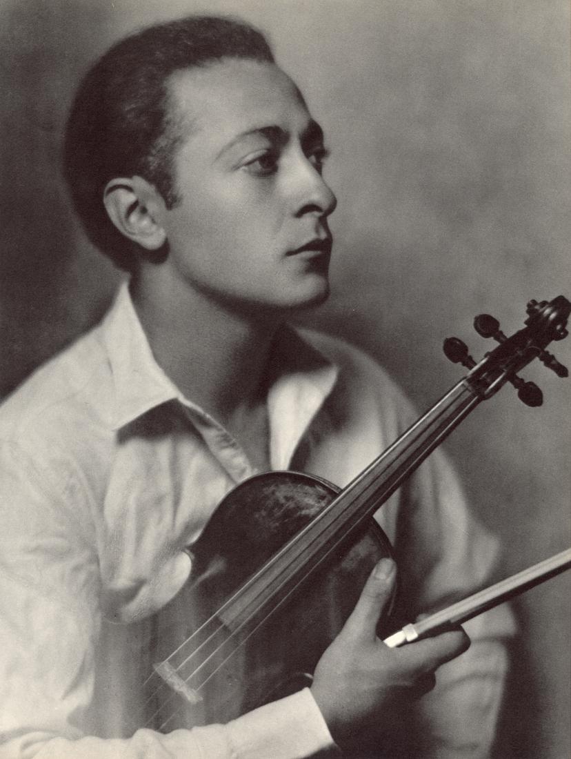 NICKOLAS MURAY - Jascha Heifetz: Artist: Nickolas Muray Title: Jascha Heifetz Medium: Photo Litho, 1967, USA Dimensions: 9.55x12.65" Description: Heat Wax Mounted on 12x16" Conservation Board Artist Bio: Nickolas Muray (1892 - 1965)