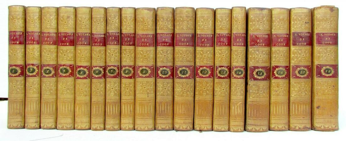 1774-1792 18 VOLUMES THREE VOYAGES of CAPTAIN JAMES COOK antique (1 of 11)