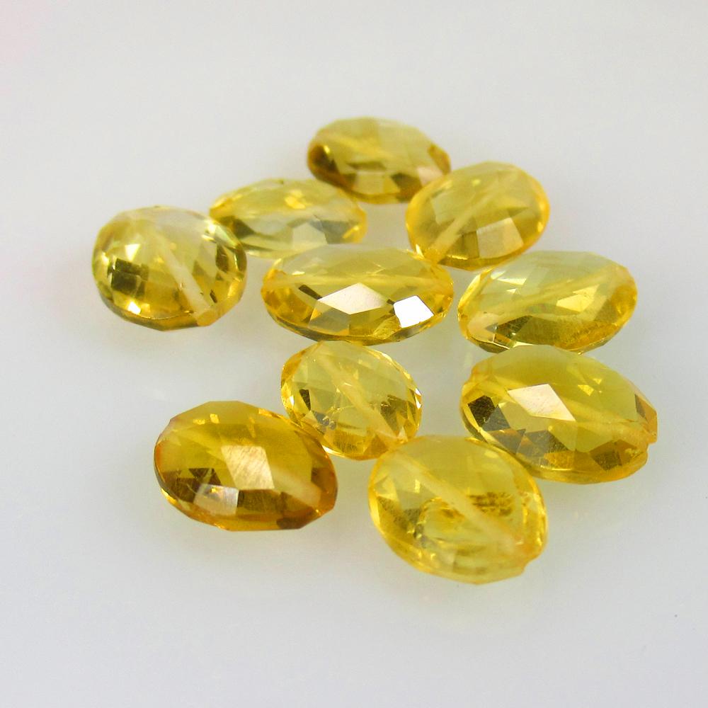 19.44 Ctw Natural 11 Drilled Yellow Citrine Oval Beads (1 of 2)
