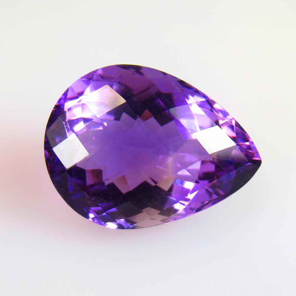 17.96 Ctw Natural Purple Amethyst Pear Cut (1 of 2)