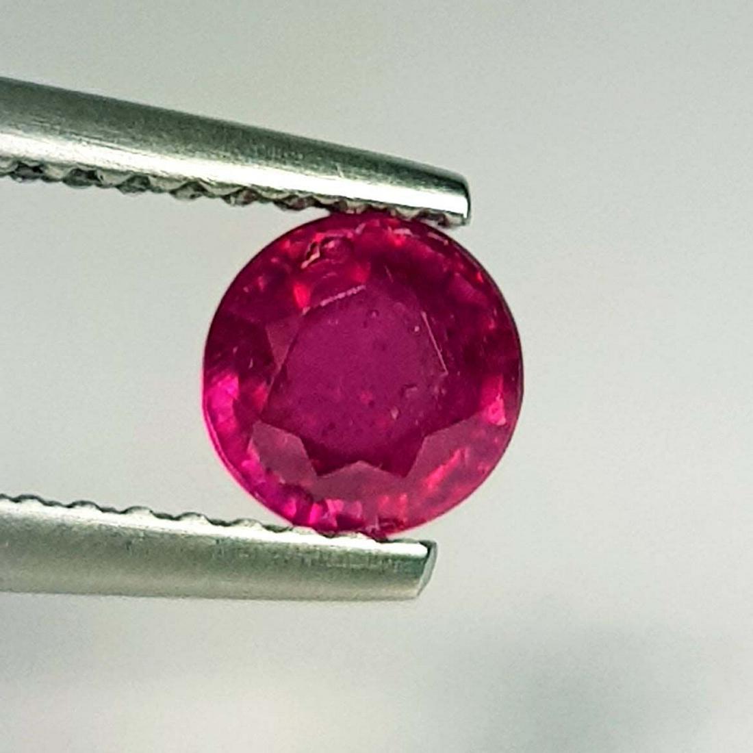 0.85 ctz Natural Ruby: No Reserve! Title: 0.85 ctz Natural Ruby Color/Clarity: Pinkis Red / VVS Gemstones: Ruby Carat Weights: 0.85 Size/Dimensions: 5.10 x 5.10 x 3.50 Additional Information: Round / Burma Shipping: Domes