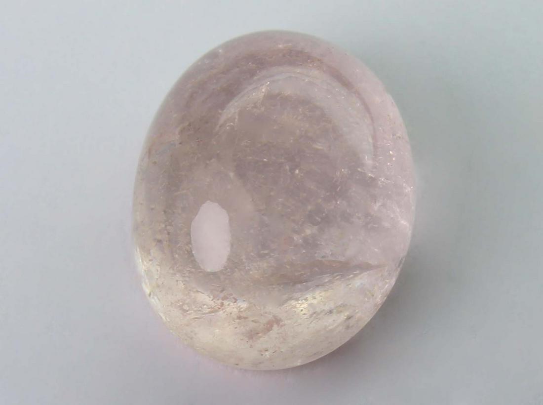 9.60 cts Natural Morganite: No Reserve! Title: 9.60 cts Natural Morganite Additional Information: Gemstone : Natural Morganite Shape and Cut : Oval Cabochon Weight : 9.60 carats Measurements : 14.59x11.52x7.48 mm Color : Peach T