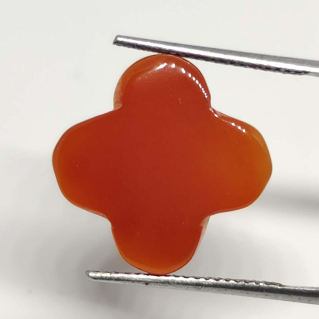 8.10 ct Natural Carnelian Star Cab: No Reserve! Gemstones: Carnelian Carat Weights: 8.10 ct Size/Dimensions: 15 X 15 mm Shipping: Domestic: Flat-rate of $7.00 to anywhere within the contiguous U.S. International: Foreign shipping rates 
