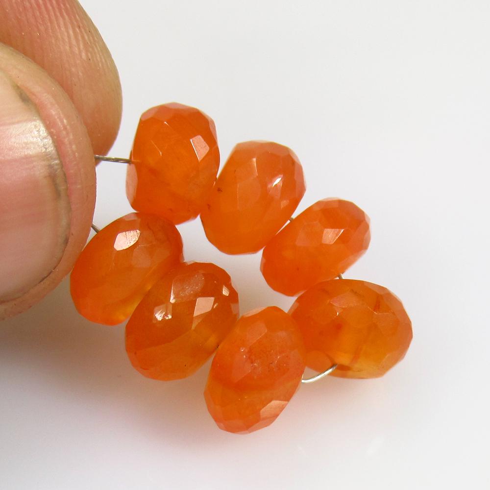 19.00 Ct Natural 7 Drilled Orange Carnelian Round Beads: No Reserve! Title: 19.00 Ct Natural 7 Drilled Orange Carnelian Round Beads Stone Clarity: Semi-Transparent Gemstones: Natural Carnelian Beads Size/Dimensions: 19 Carat Weights: 8.30 - 8.60 mm / 7 PC's