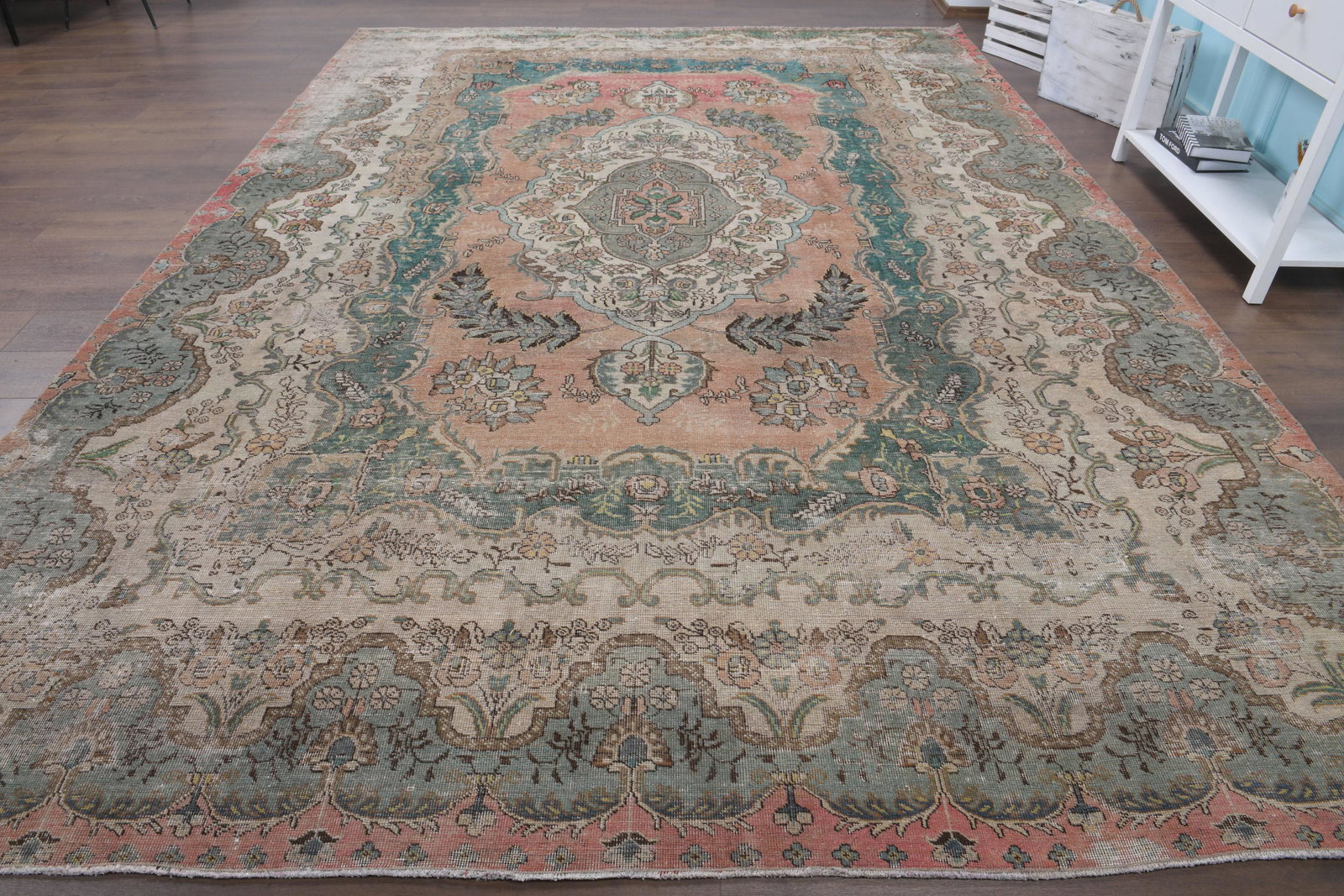9'4x13'1 ft, RED AREA RUG, Turkish Rug, Vintage Rug (1 of 10)