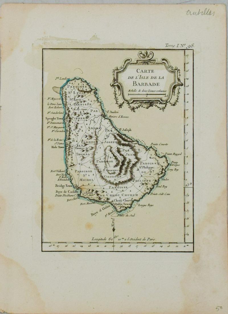 1764 Bellin Map of Barbados -- Carte De L'Isle De La Barbade (1 of 1)