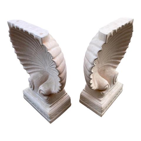 1970s Shell Dining Table Bases - a Pair (1 of 3)