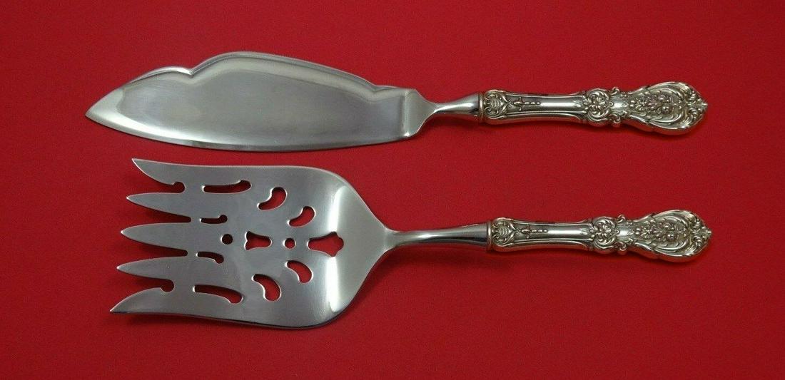 Francis I by Reed and Barton Sterling Silver Fish Serving Set 2 Piece Custom: Title: Francis I by Reed and Barton Sterling Silver Fish Serving Set 2 Piece Custom Maker: Reed & Barton Silver Purity: 0.925 Size: Server 10 5/8", Fork 9 1/2" Additional Information: Add decadent des
