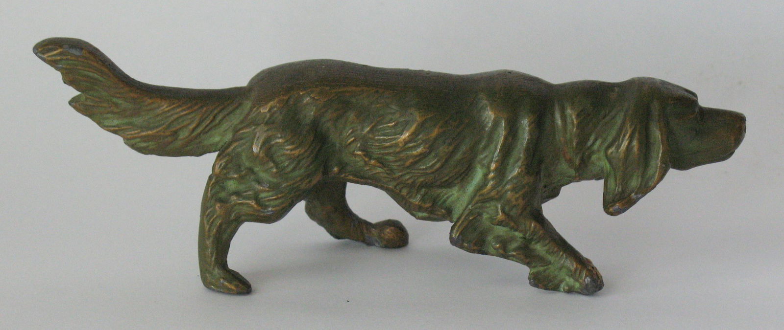 Vintage Cast Brass Retriever Type Dog (1 of 2)