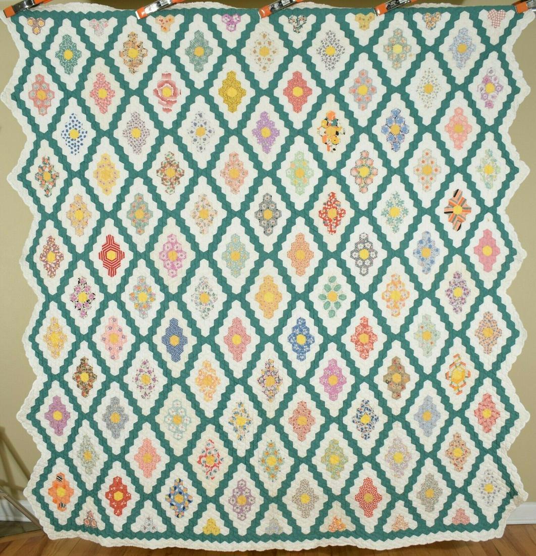 30's Field Of Diamonds Quilt, Small Pieces (1 of 12)
